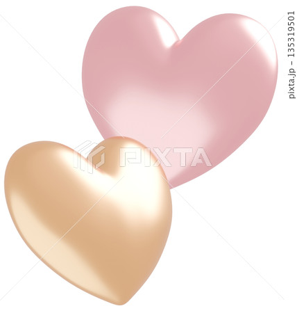 3D画像_ハート_ピンク 3D画像_ハート_ピンク 135319501