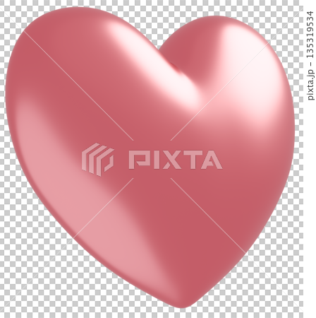 3D画像_ハート_ピンク 3D画像_ハート_ピンク 135319534
