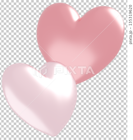 3D画像_ハート_ピンク 3D画像_ハート_ピンク 135319620