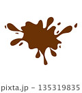 Illustration of a Brown Splatter 135319835