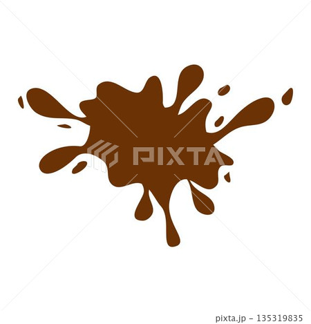 Illustration of a Brown Splatter 135319835