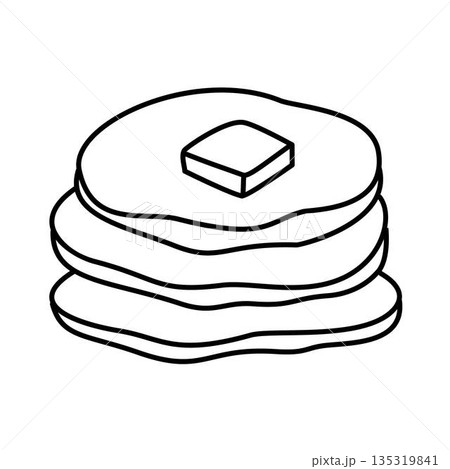 Pancakes doodle, Pancakes with Syrup Food Outlin 135319841