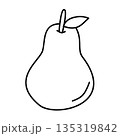 Pear Outline, Pear Fruit Icon 135319842