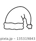 Santa Hat Line Art Illustration, Christmas Hat 135319843