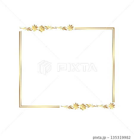 design elegant gold floral frame free vector illustration free 135319982