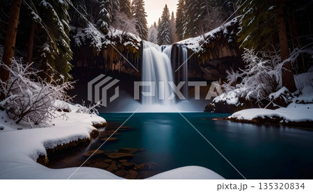 冬の滝 冬の滝 135320834