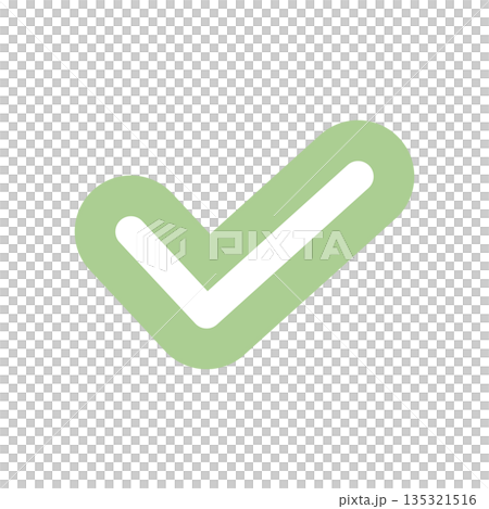 シンプルなチェックマークのアイコンイラスト シンプルなチェックマークのアイコンイラスト 135321516