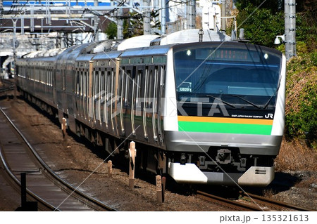 E233系3000番台ヤマU629編成 湘南新宿ライン 山手貨物線内 E233系3000番台ヤマU629編成 湘南新宿ライン 山手貨物線内 135321613