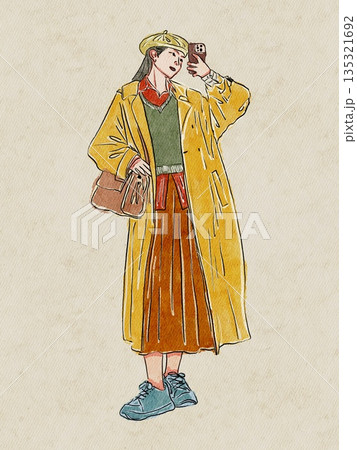 Illustration painting fashion  135321692