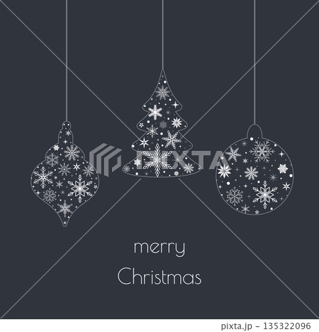 christmas decorations with snowflakes christmas decorations with snowflakes 135322096