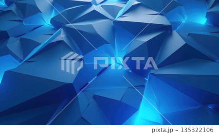 Abstract 3D Geometric Surface With Faceted Triangle Panels 135322106