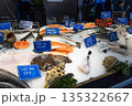 Fresh Seafood Display on Ice at Borough Market, London, UK 135322667