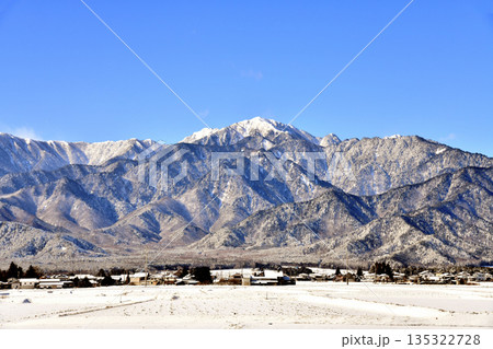 大町市常盤より餓鬼岳方面を望む(長野県大町市)【2026.1】 135322728