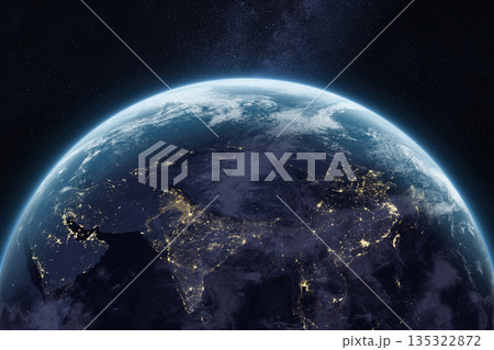 Night planet Earth. Asia. Night planet Earth. Asia. 135322872