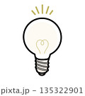 光る電球のイラスト 135322901
