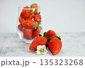 ガラスの器に入ったイチゴ 135323268