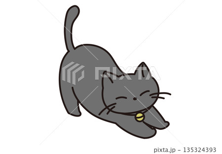 シンプルな猫のイラスト素材 135324393