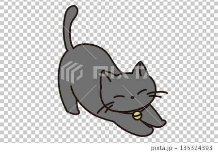 シンプルな猫のイラスト素材 135324393
