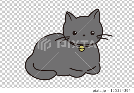 シンプルな猫のイラスト素材 135324394
