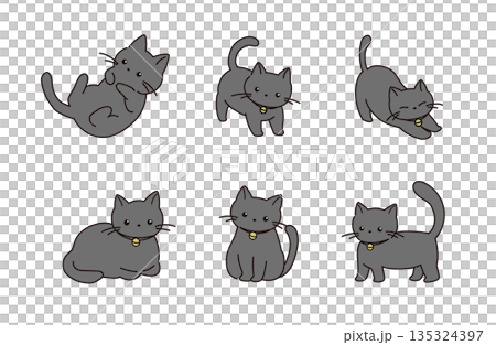 シンプルな猫のイラスト素材 135324397