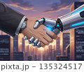 ロボットと握手 135324517