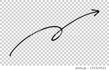 Stylish hand-drawn arrow material Stylish hand-drawn arrow material 135324522