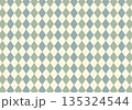 洗練されたアーガイルチェック：優しい色調のシームレスパターン 135324544