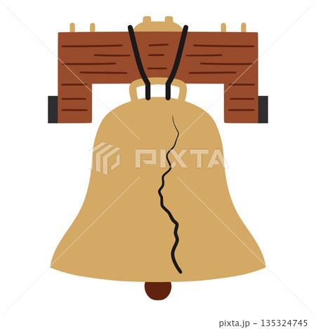 Liberty bell symbolizing american independence and freedom day Liberty bell symbolizing american independence and freedom day 135324745