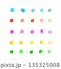 水彩のドット素材　円 135325008