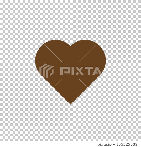 Brown heart illustration Brown heart illustration 135325589