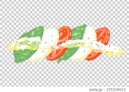 手繪彩色羅勒插圖（邊框、花環、圖案等） 135326013