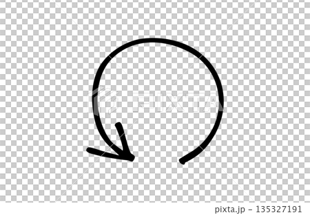 Stylish hand-drawn arrow material 135327191