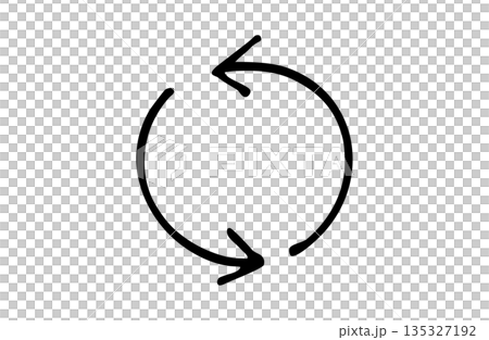 Stylish hand-drawn arrow material 135327192