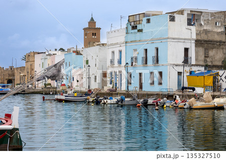 Port and old town (medina), Bizerte, Tunisia 135327510