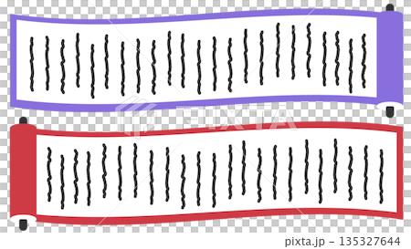 日式邊框背景插畫，靈感源自忍者捲軸。 135327644