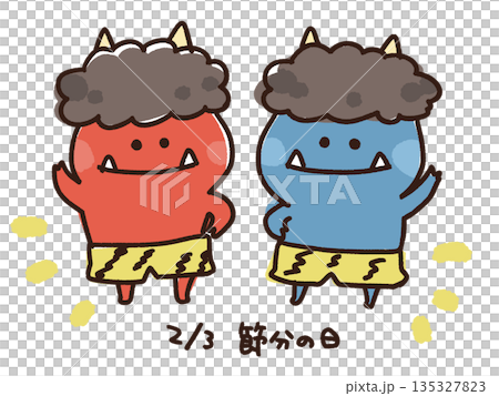 節分かわいい鬼 節分かわいい鬼 135327823