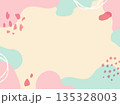 流体シェイプとあしらいの春をイメージしたフレーム 4:3サイズ 135328003