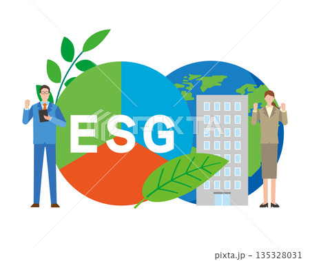 企業のESGイメージイラスト 135328031