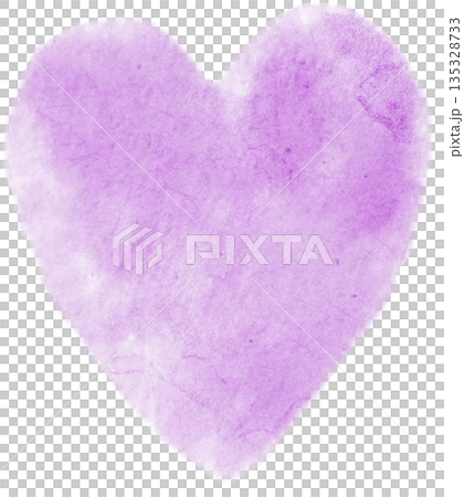 a hand-drawn watercolor lilac heart a hand-drawn watercolor lilac heart 135328733