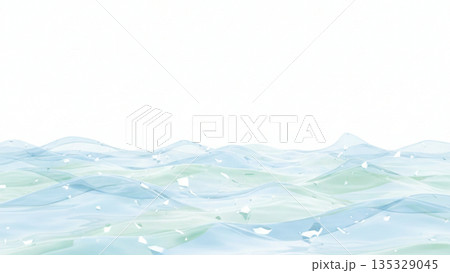 爽やかな海の水彩イラスト背景素材 135329045