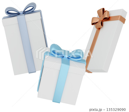 3Dイラスト_プレゼント_カラフル 135329090