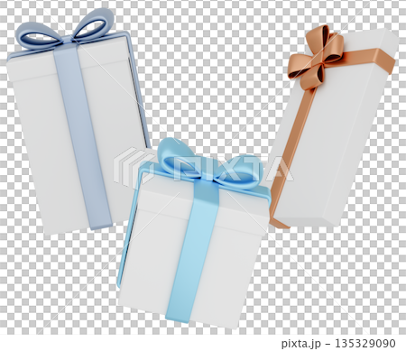 3D illustration_gift_colorful 135329090