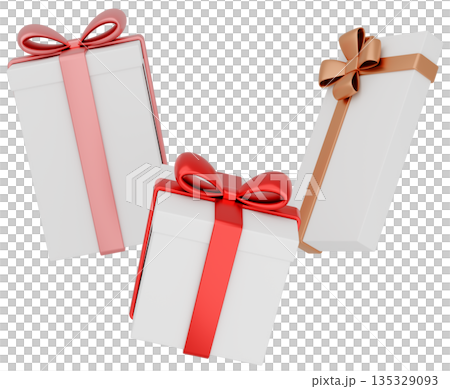 3Dイラスト_プレゼント_カラフル 135329093