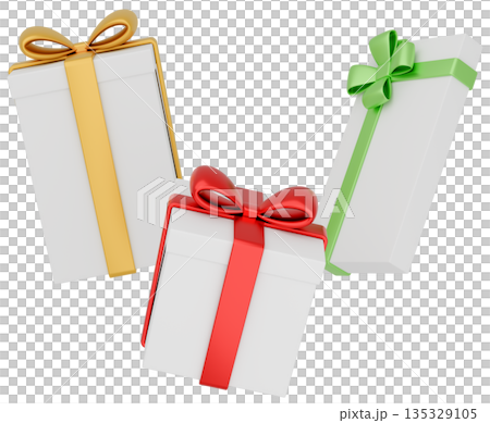 3Dイラスト_プレゼント_カラフル 3Dイラスト_プレゼント_カラフル 135329105
