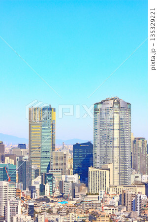 東京都港区、東京の町並みと六本木ヒルズ森タワーの風景 東京都港区、東京の町並みと六本木ヒルズ森タワーの風景 135329221