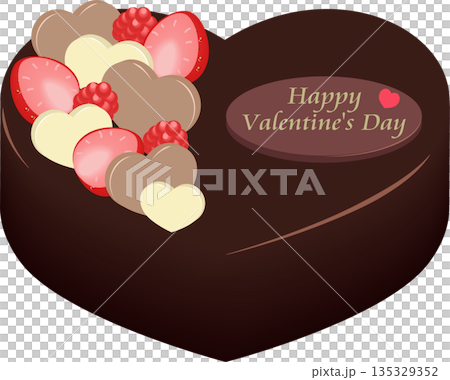 心形巧克力蛋糕 135329352