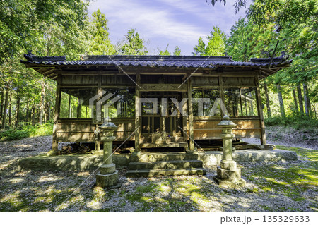 夫婦岩　國司神社　社殿　岡山県高梁市 135329633