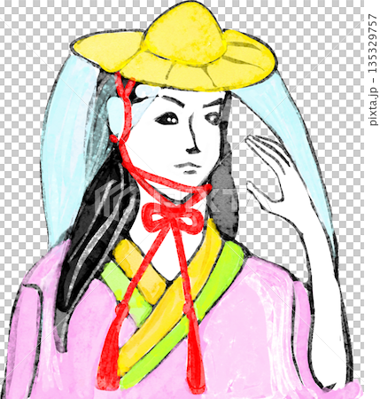 秋田美人插圖 秋田美人插圖 135329757