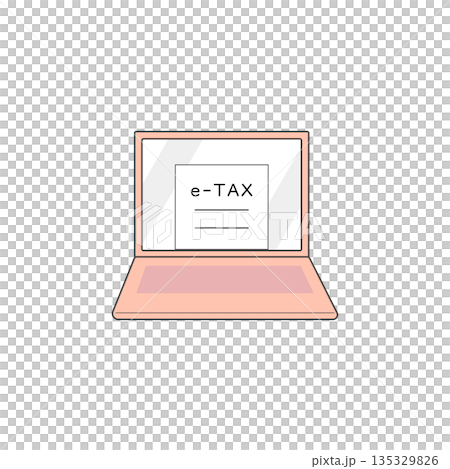 在筆記型電腦上申請電子報稅的範例 135329826