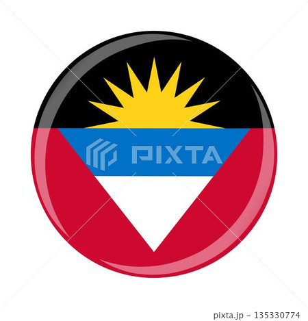 Antigua and Barbuda national round circle flag emblem official icon Antigua and Barbuda national round circle flag emblem official icon 135330774
